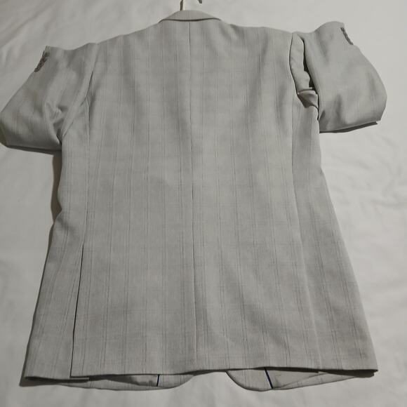 Stacy Adams Gold 40R Pale Grey Windowpane Fully-Lined Two-Botton Sport Coat - Picture 9 of 14